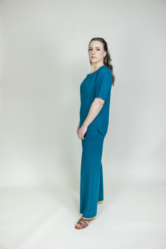 Calça Marbella Azul Petróleo Calça Marbella Azul Petróleo